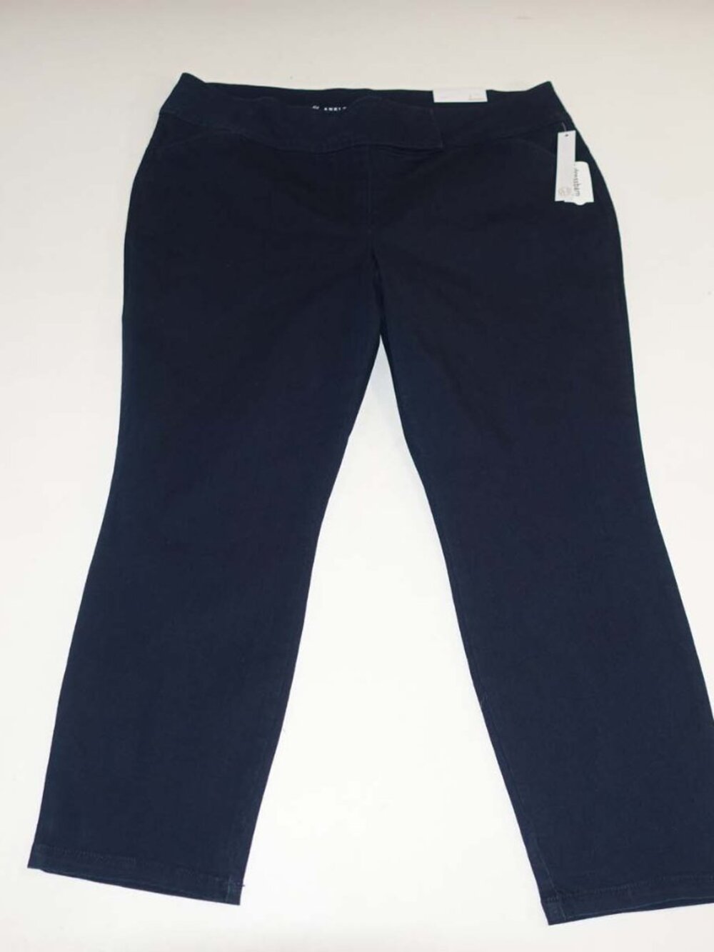 Dressbarn Women's Signature Fit Ankle Pants Size 16 Petite NWT Dark Blue 16P